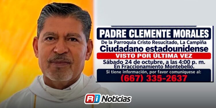 Reportan desaparecido al padre Clemente en Culiacán; lo vieron por última vez en Montebello