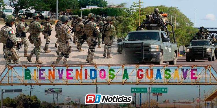 Fuerzas armadas recorren poblados de Guasave en operativo especial