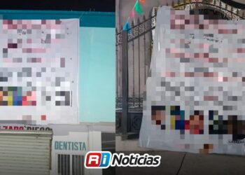 Colocan lonas con mensajes en Mazatlán, Concordia, Escuinapa y Rosario