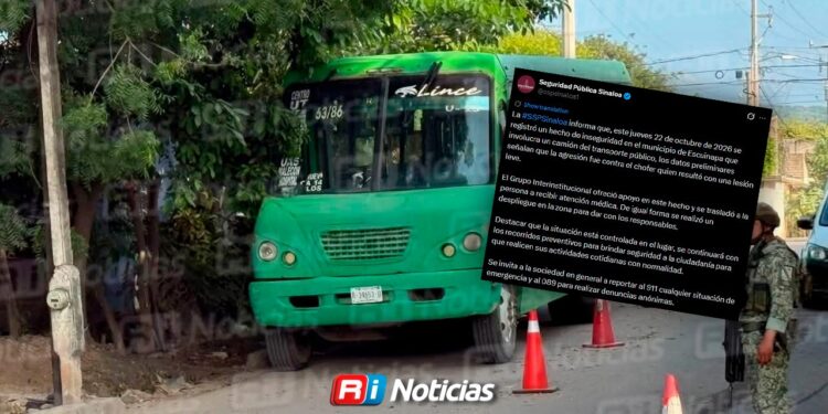 SSP reporta agresión contra chofer de transporte público en Escuinapa