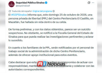 Hallan sin vida a un interno en el penal de El Castillo, en Mazatlán